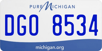 MI license plate DGO8534