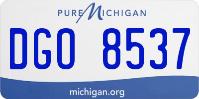 MI license plate DGO8537