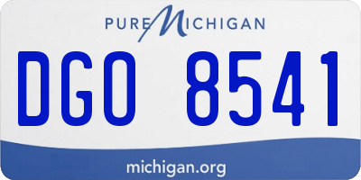 MI license plate DGO8541