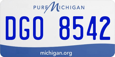 MI license plate DGO8542