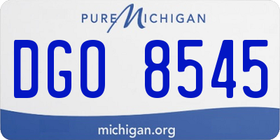 MI license plate DGO8545