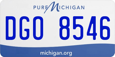 MI license plate DGO8546