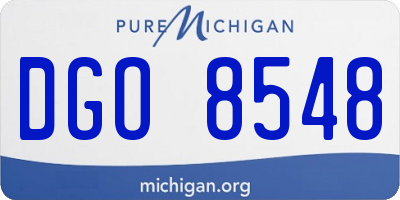 MI license plate DGO8548