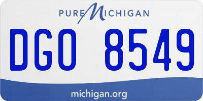 MI license plate DGO8549