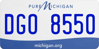 MI license plate DGO8550