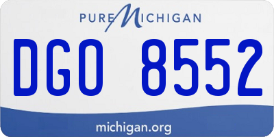 MI license plate DGO8552
