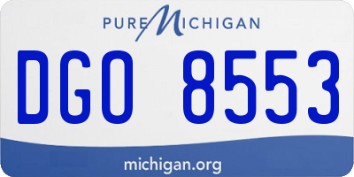 MI license plate DGO8553
