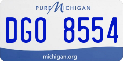MI license plate DGO8554