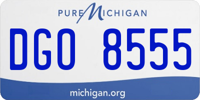 MI license plate DGO8555