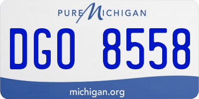 MI license plate DGO8558