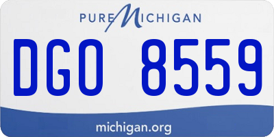 MI license plate DGO8559