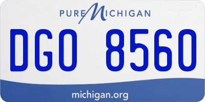 MI license plate DGO8560