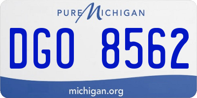 MI license plate DGO8562