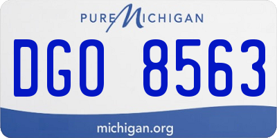 MI license plate DGO8563