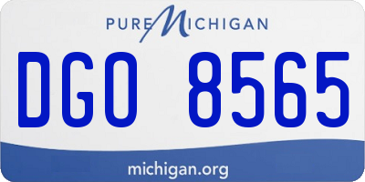 MI license plate DGO8565