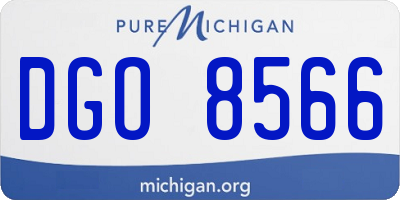 MI license plate DGO8566