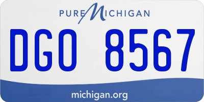 MI license plate DGO8567