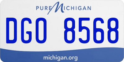 MI license plate DGO8568