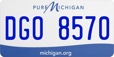 MI license plate DGO8570