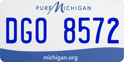 MI license plate DGO8572