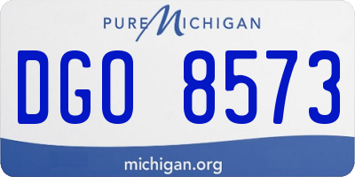 MI license plate DGO8573
