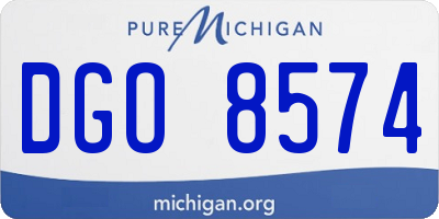 MI license plate DGO8574