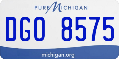 MI license plate DGO8575