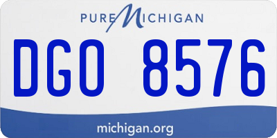 MI license plate DGO8576