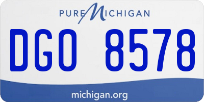 MI license plate DGO8578