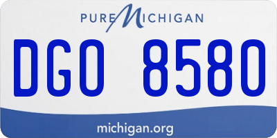 MI license plate DGO8580