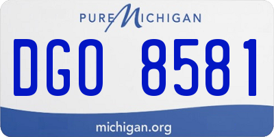 MI license plate DGO8581