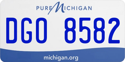 MI license plate DGO8582