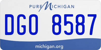 MI license plate DGO8587