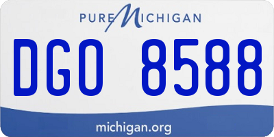MI license plate DGO8588