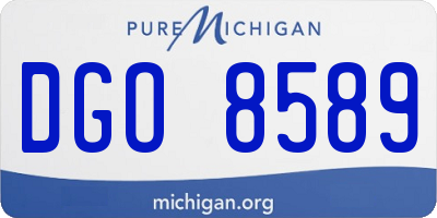 MI license plate DGO8589