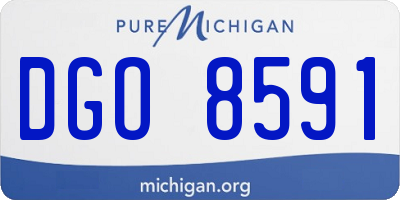 MI license plate DGO8591