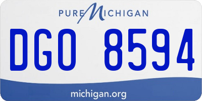 MI license plate DGO8594