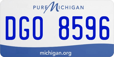 MI license plate DGO8596
