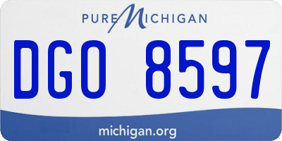 MI license plate DGO8597
