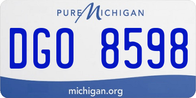 MI license plate DGO8598
