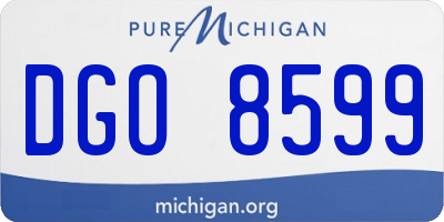 MI license plate DGO8599