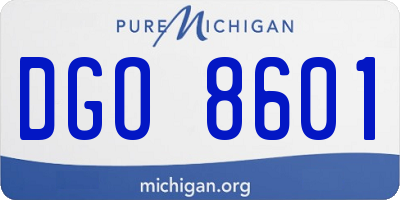 MI license plate DGO8601