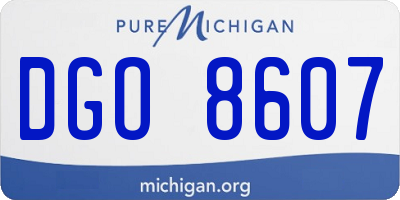MI license plate DGO8607