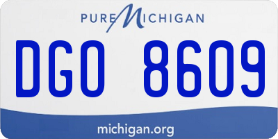 MI license plate DGO8609