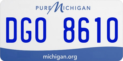 MI license plate DGO8610
