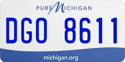 MI license plate DGO8611