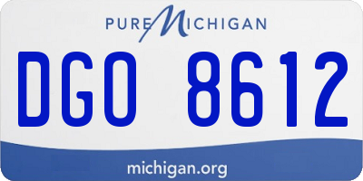 MI license plate DGO8612