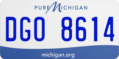 MI license plate DGO8614