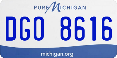 MI license plate DGO8616