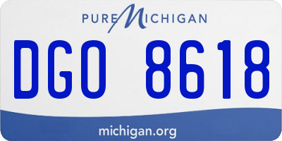 MI license plate DGO8618